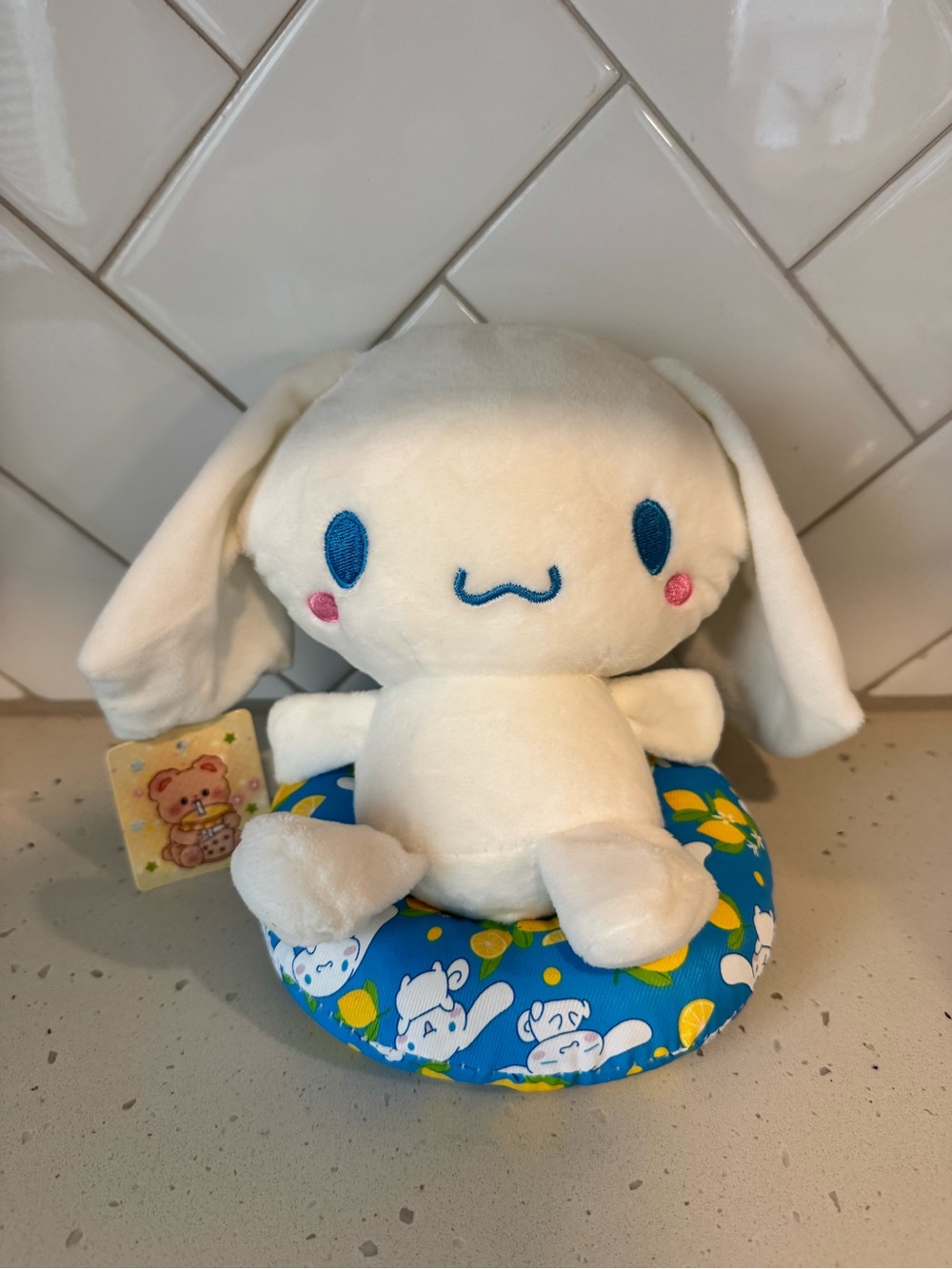 Cinnamoroll Plush with Blue Lemon Float